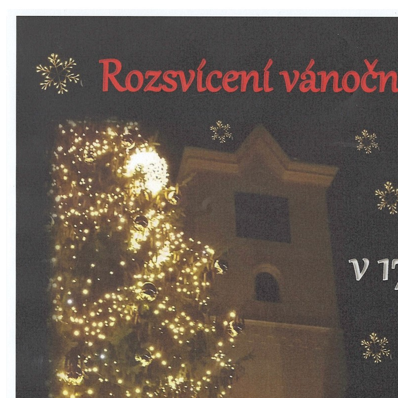 Pozvání k rozsvícení vánočního stromu v Buku