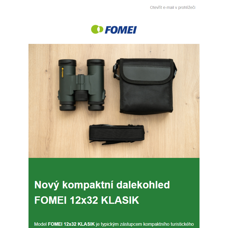 Nový kompaktní dalekohled FOMEI 12x32 KLASIK