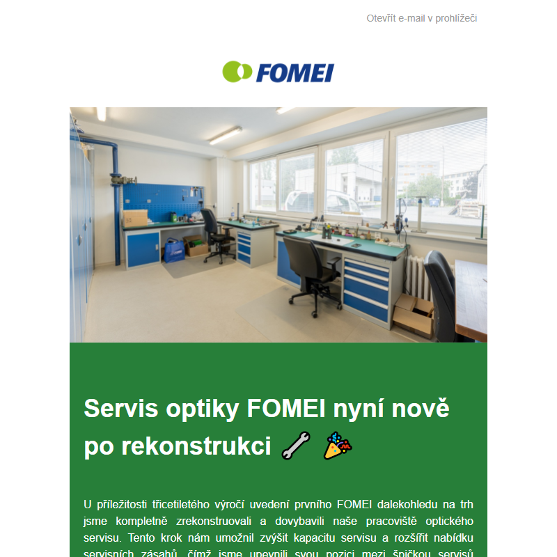 Servis optiky prošel rekonstrukcí _