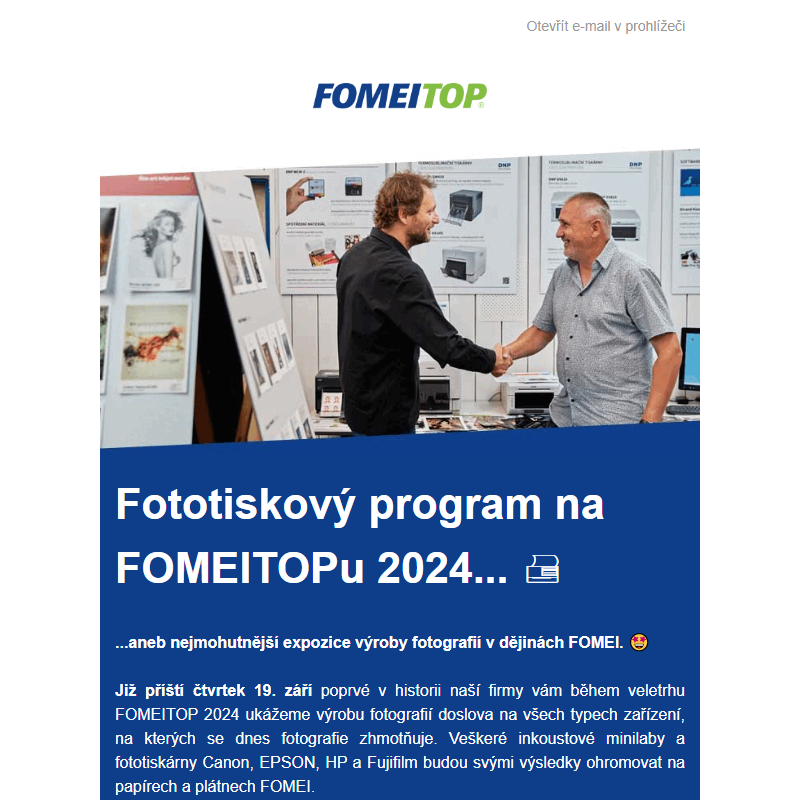 Fototiskový program na FOMEITOPu ___