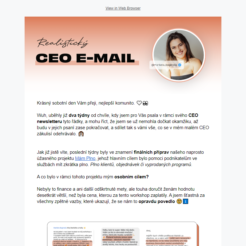 Realistický CEO e-mail + nový vlog _