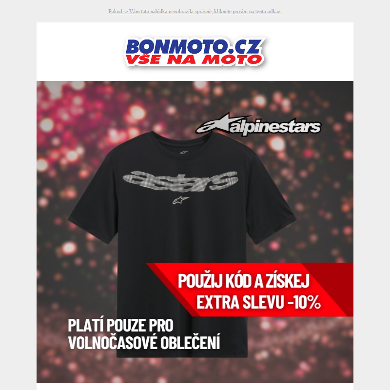 _ EXTRA SLEVA 10% na oblečení Alpinestars _