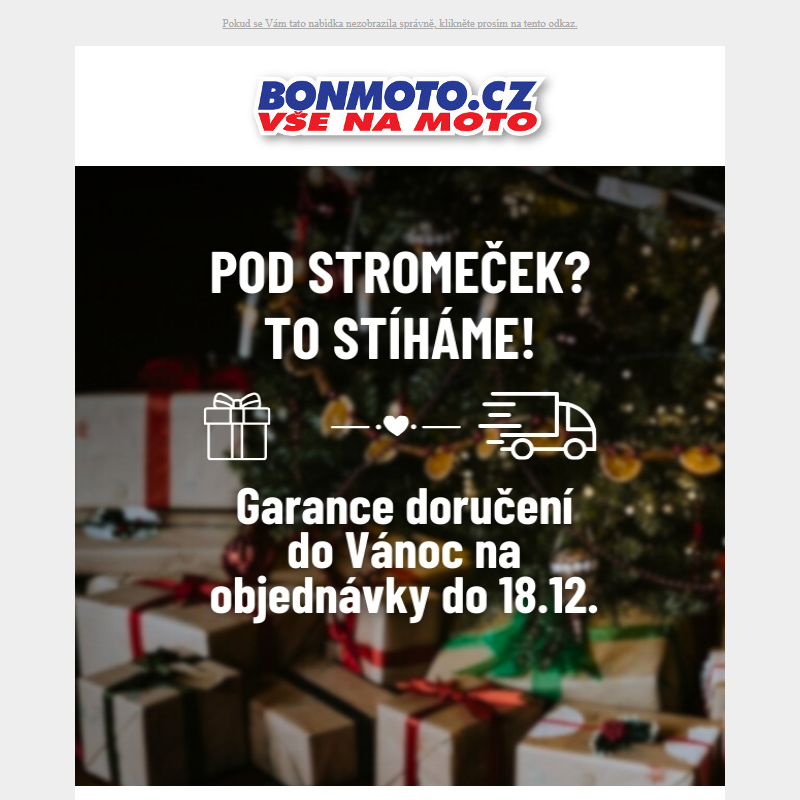 _ Pod stromeček? Stíháme! _