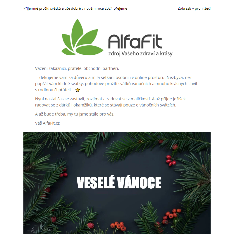 Veselé Vánoce _ vám přeje AlfaFit.cz