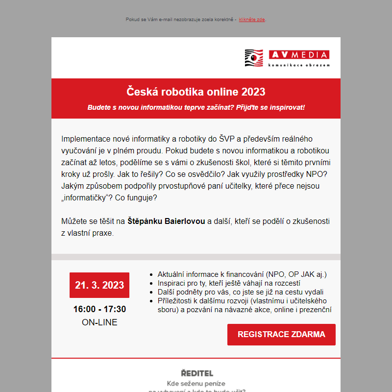 Připojte se k České robotice online 2023