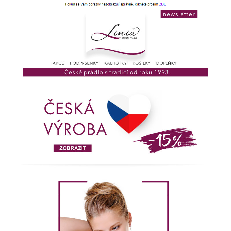 Česká výroba - Slevy až 15% - Linia.cz