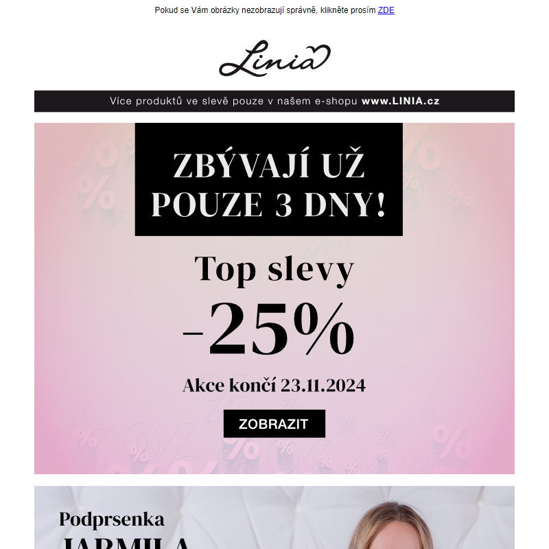 Zbývají už pouze 3 dny ! Top slevy - Lina.cz