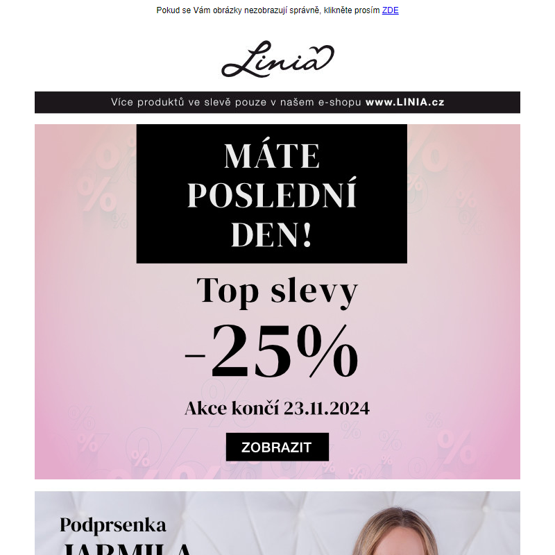 Máte poslední den ! Top slevy - Linia.cz