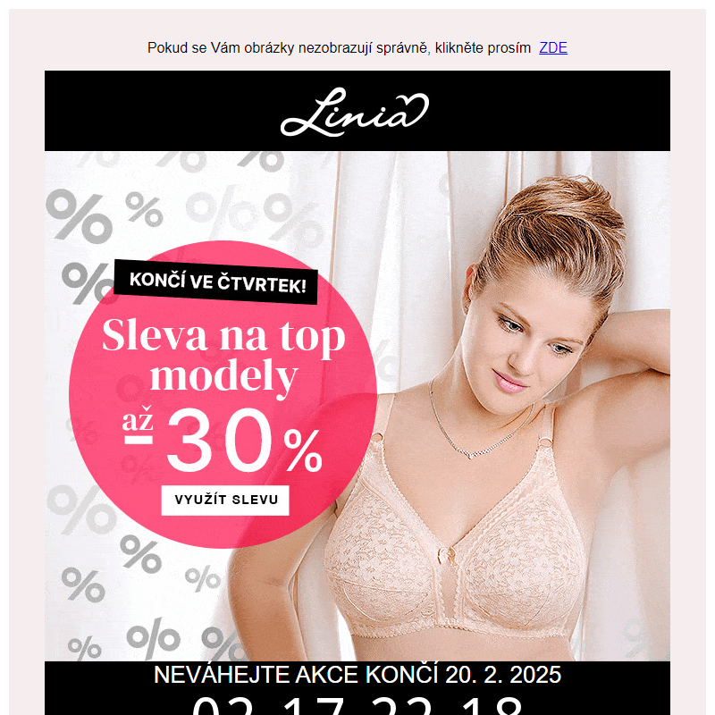 Sleva na top modely - Linia.cz