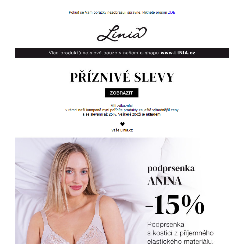 Příznivé slevy - Linia.cz