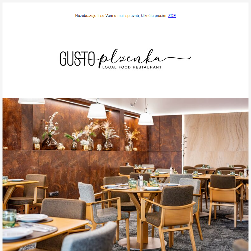 TÝDENNÍ NABÍDKA GUSTO RESTAURANT 17. -  21. 2. 2025