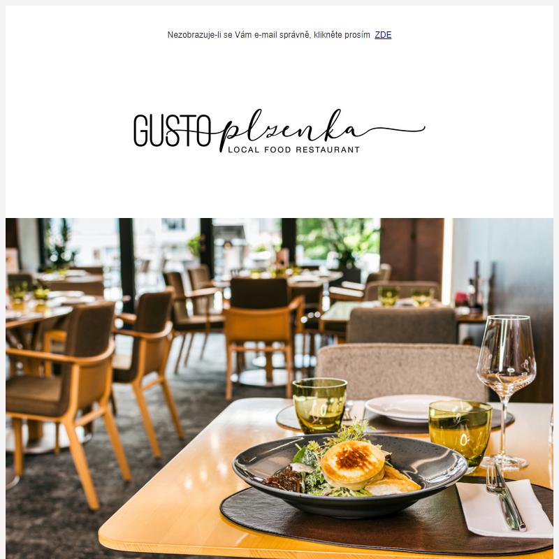 TÝDENNÍ NABÍDKA  GUSTO RESTAURANT  9. - 15. 9. 2024.