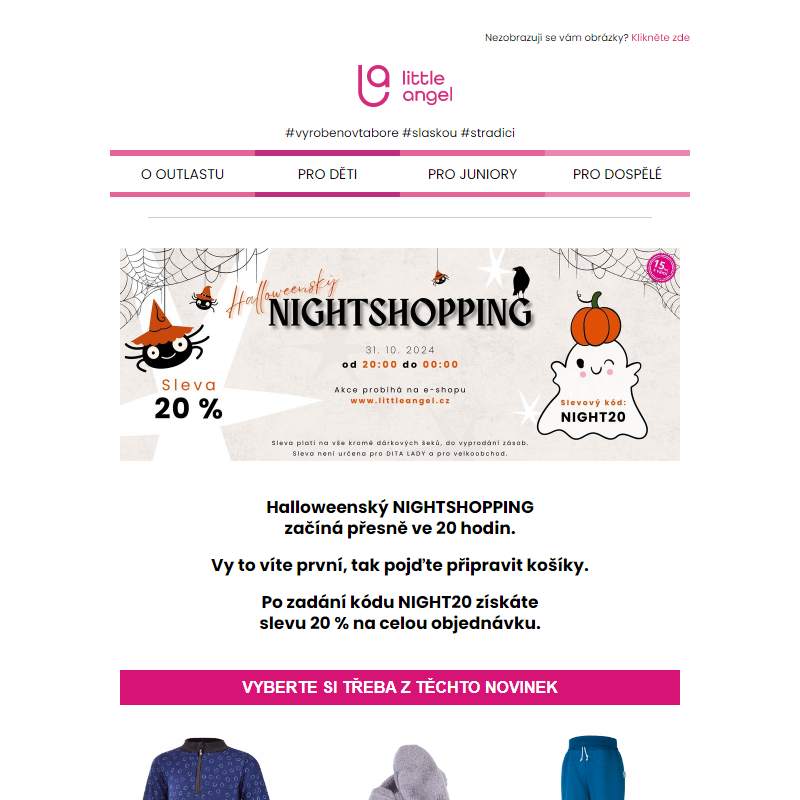 Halloweenský nightshopping __