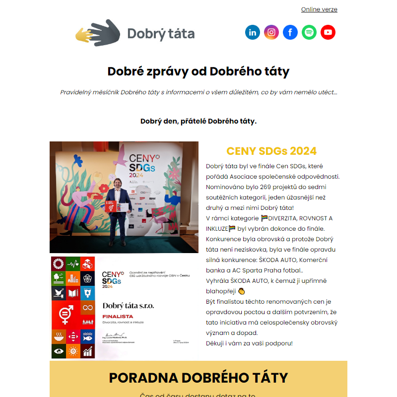 Dobré zprávy od Dobrého táty - říjen 2024