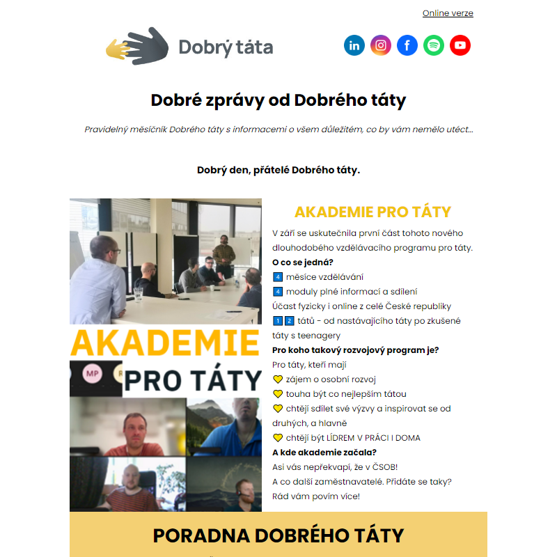 Dobré zprávy od Dobrého táty - září 2024