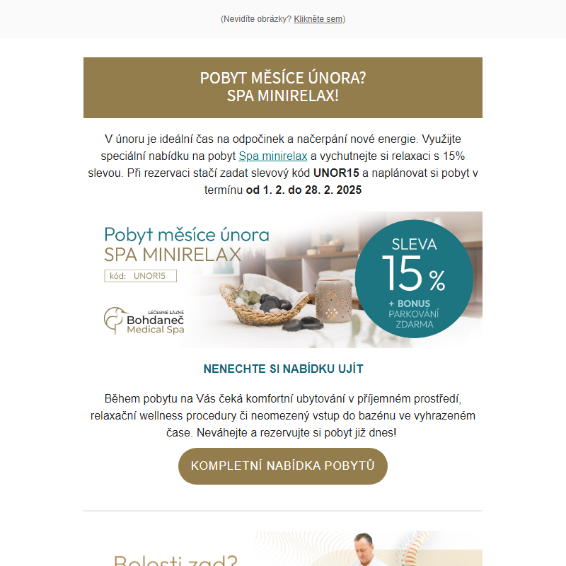 Spa minirelax s 15% slevou _