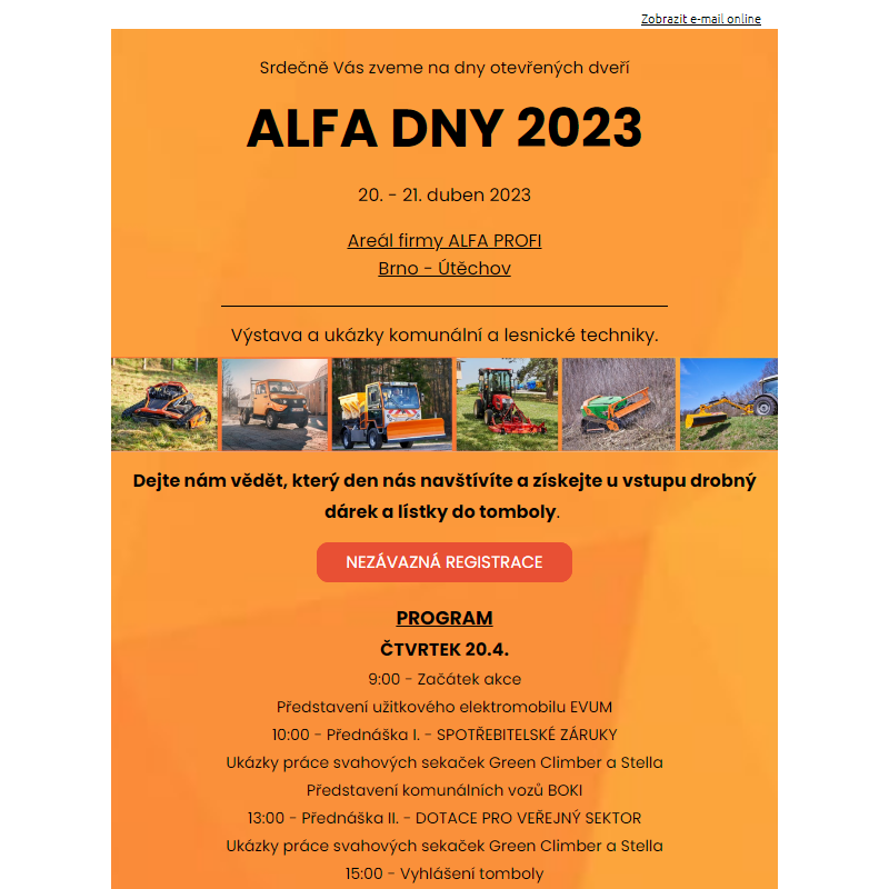 Program dnů otevřených dveří - ALFA DNY 2023