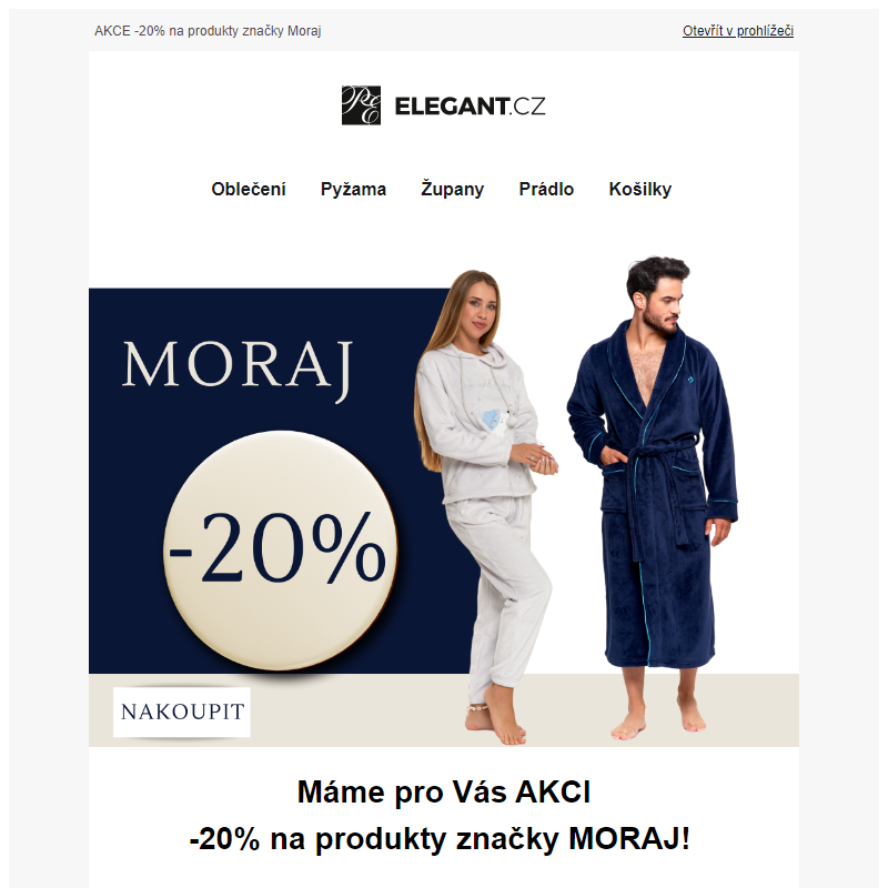 Máme pro Vás akci!  -20% na produkty značky Moraj__