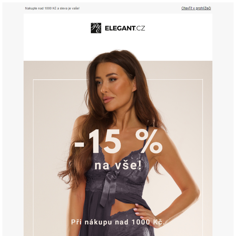  Užijte si léto s 15% slevou na vše na Elegant.cz!