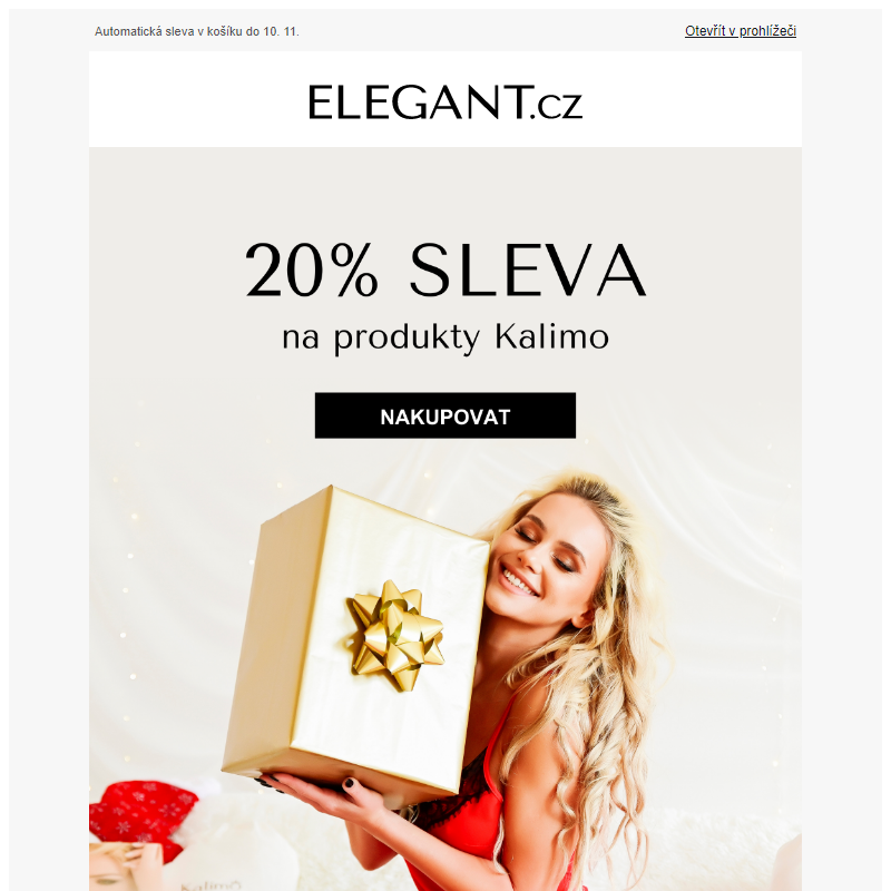 , nepropásněte 20% slevu na produkty Kalimo!