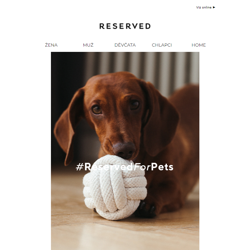 Elegantní vychytávky pro vaše čtyřnohé parťáky - Reserved For Pets