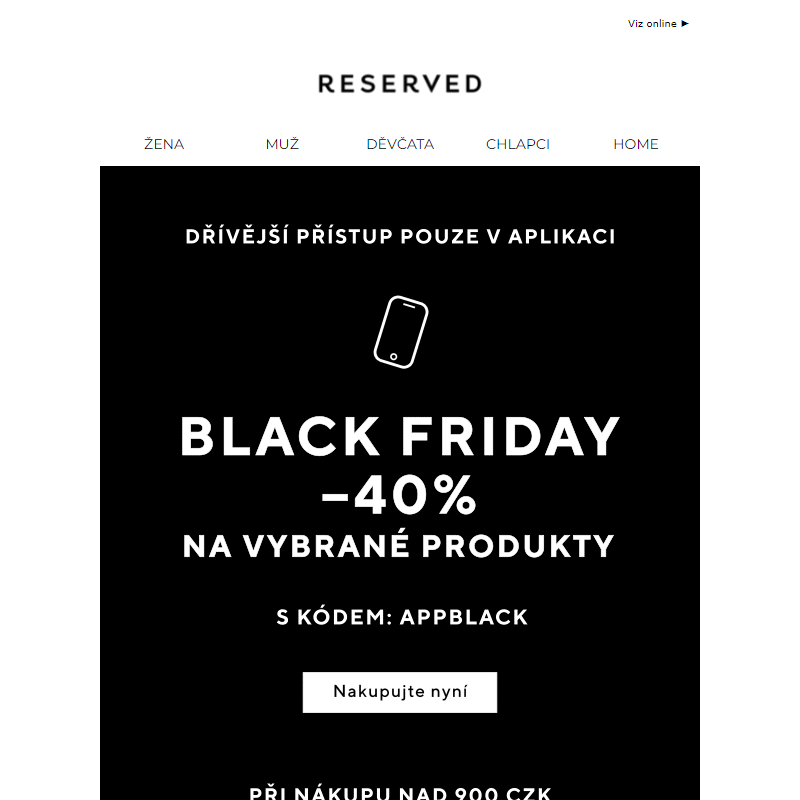 __ BLACK FRIDAY v aplikaci! -40% na vybrané produkty!