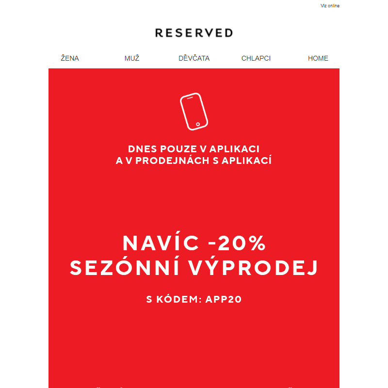 _ Výhoda s aplikací: NAVÍC -20% na sezónní výprodej