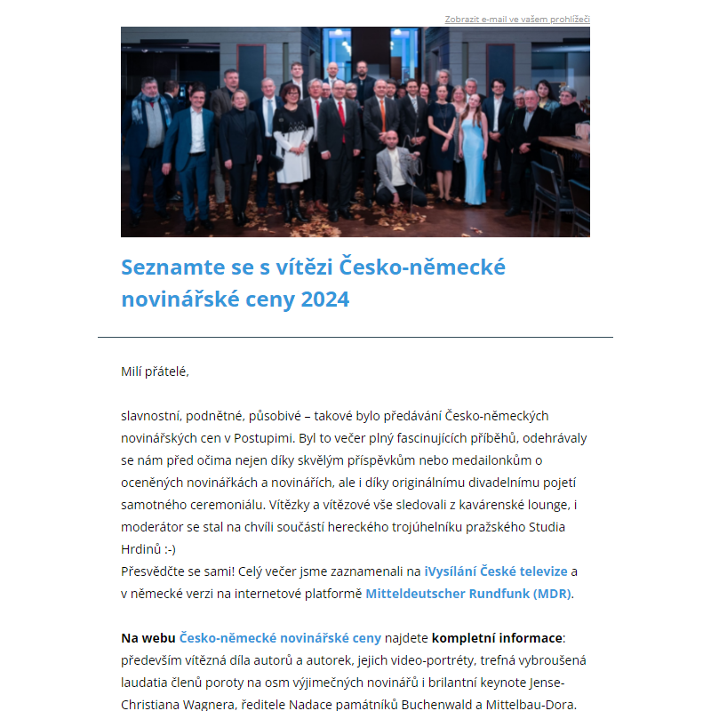 Vítězové Česko-německé novinářské ceny 2024