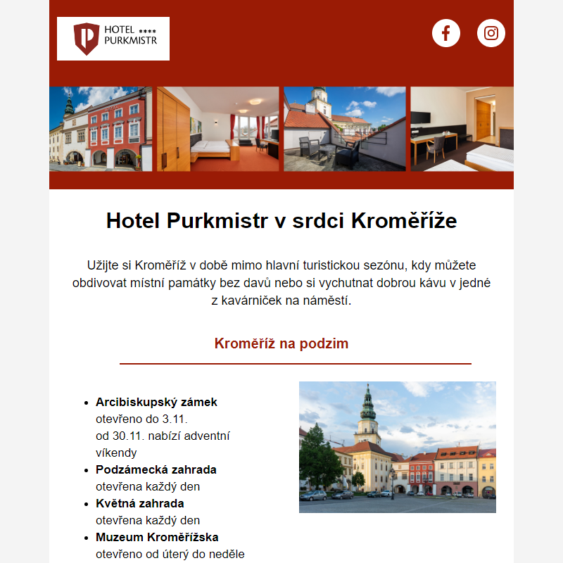 Hotel Purkmistr - podzim v Kroměříži _