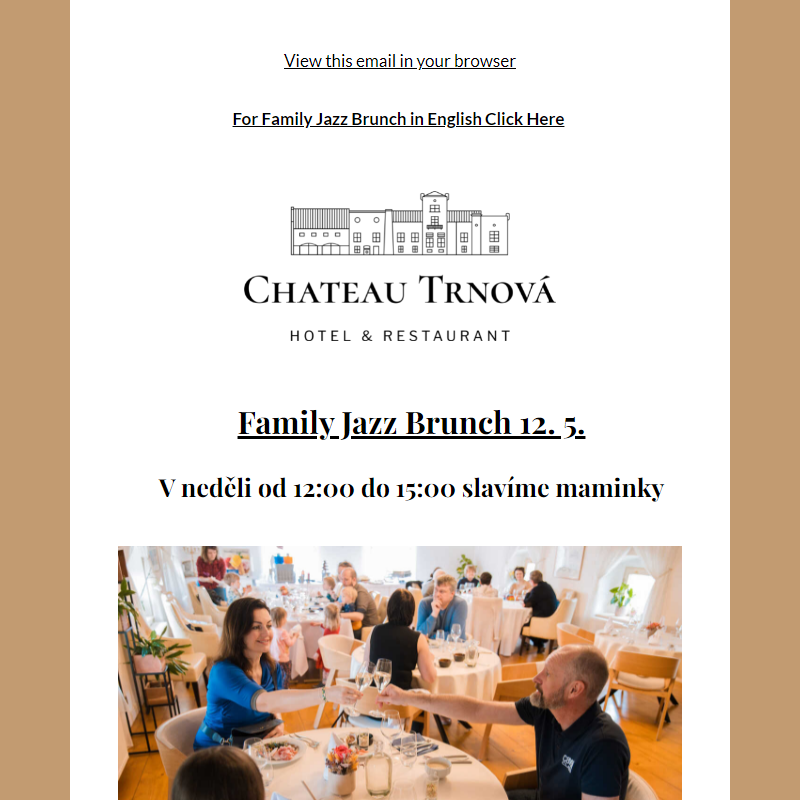 Family Jazz Brunch | Již Tuto Neděli