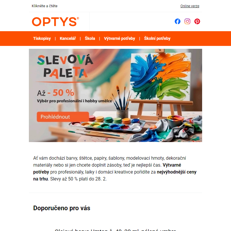 SLEVY do 50 % _ Umělci a kreativci nakupují teď