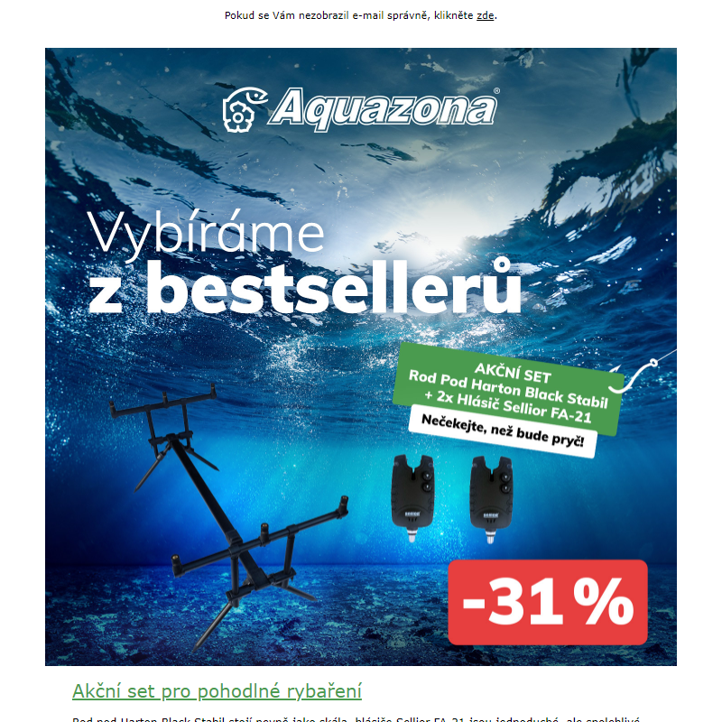 Akční set pro pohodlné rybaření se SLEVOU 31 %