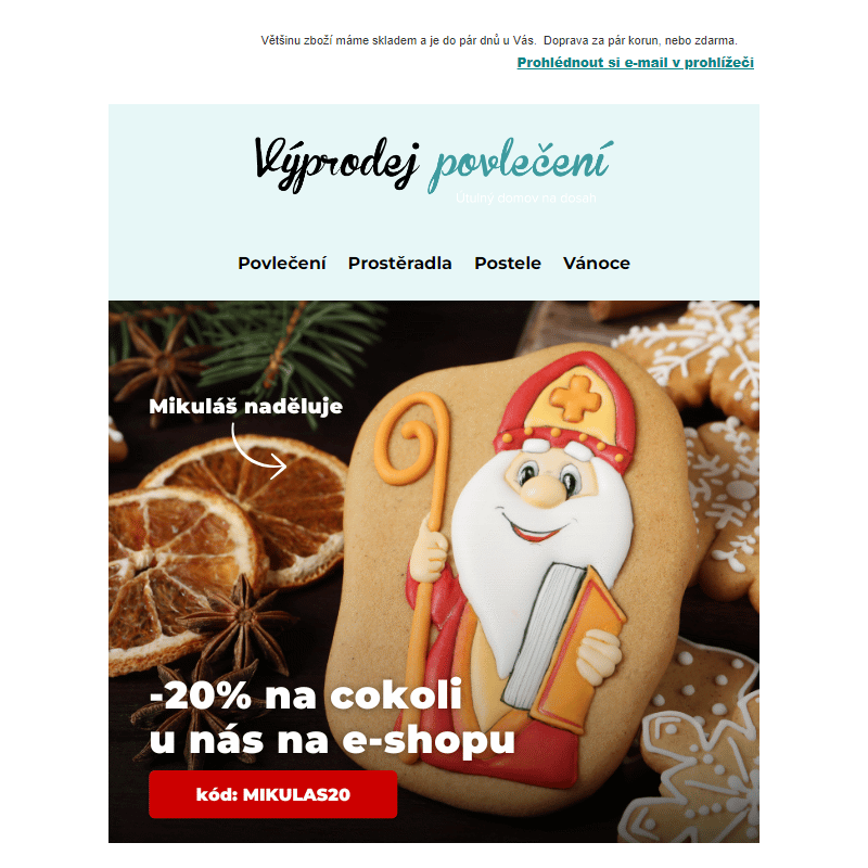 Mikulášská nadílka: -20 % na cokoli