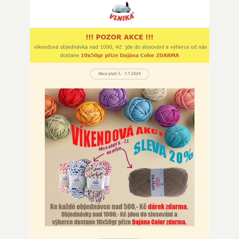 Víkendová sleva 20% + dárek zdarma