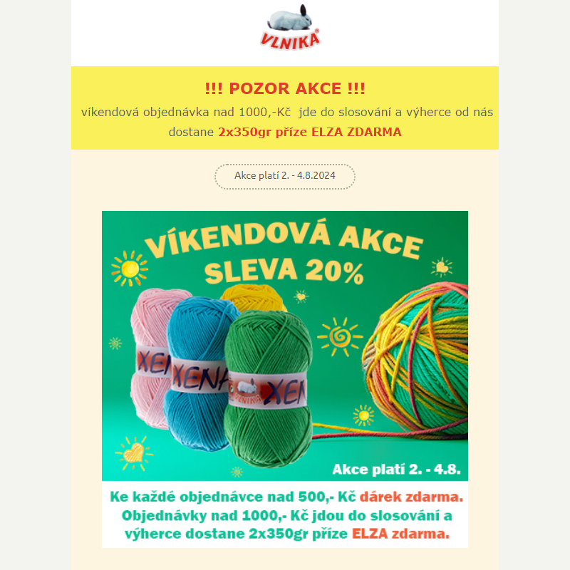 Víkendová sleva 20% + dárek zdarma