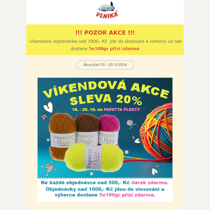 Víkendová sleva 20% + dárek zdarma_