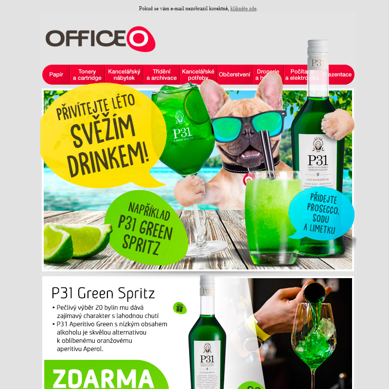 Přivítejte léto svěžím drinkem - NOVINKA P31 Green Spritz!