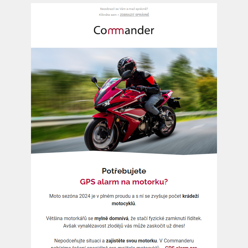 Chraňte svou motorku __ s naším GPS zabezpečením