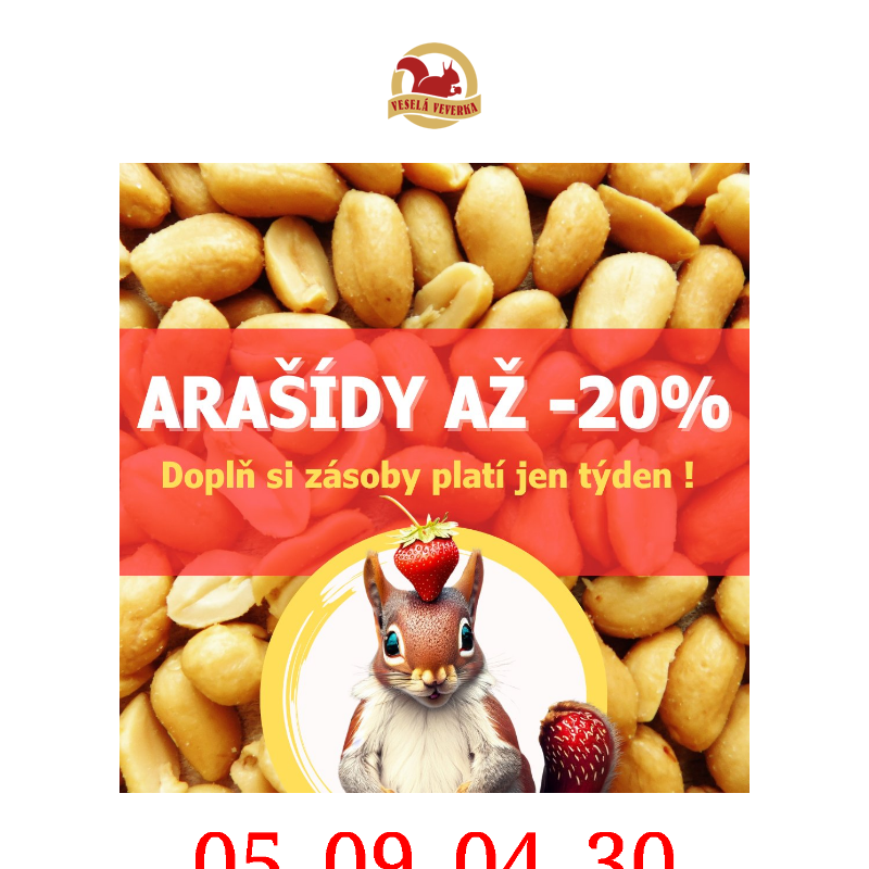 _ Arašídy se slevou až -20%! _ Objevte zdravé a chutné mlsání!