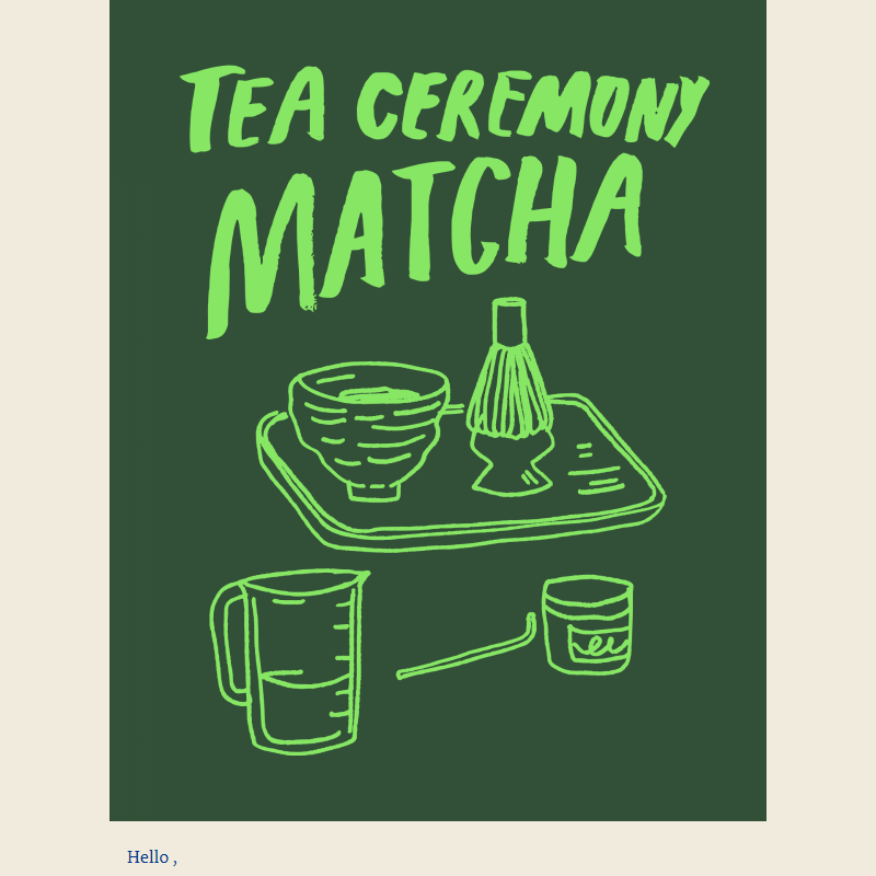 Matcha Event & Some Inspiration