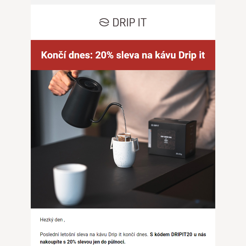 _ Končí dnes: Sleva 20 % na kávu Drip it _