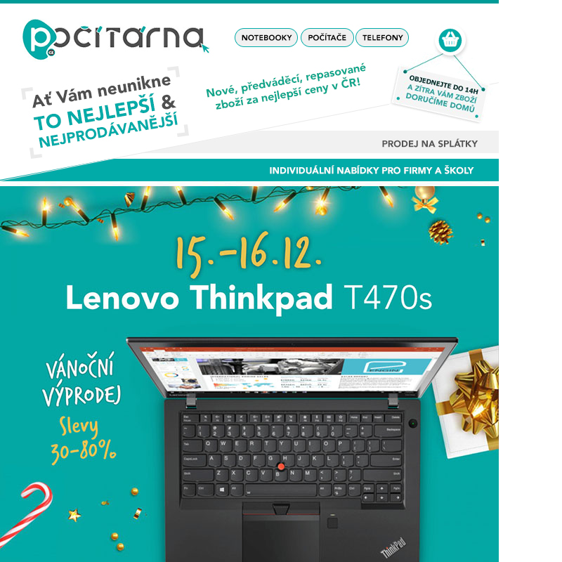 Bestseller Lenovo Thinkpad jen za 4.490 Kč #JenDnes