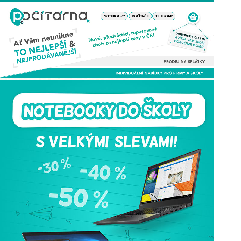 Notebooky do školy ve slevě! _