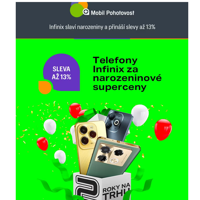 Infinix slaví narozeniny a přináší slevy až 13 %