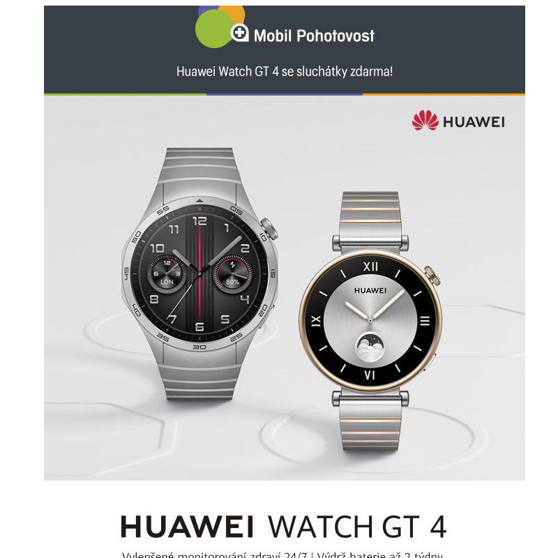 Huawei Watch GT 4 se sluchátky zdarma!