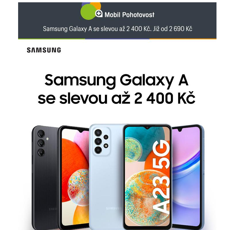 Samsung Galaxy A se slevou až 2 400 Kč. Již od 2 690 Kč