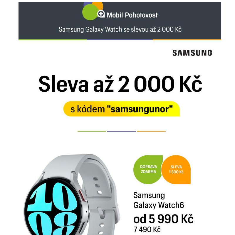 Samsung Galaxy Watch se slevou až 2 000 Kč