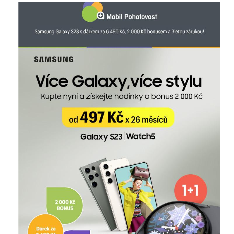 Samsung Galaxy S23 s dárkem za 6 490 Kč, 2 000 Kč bonusem a 3letou zárukou!