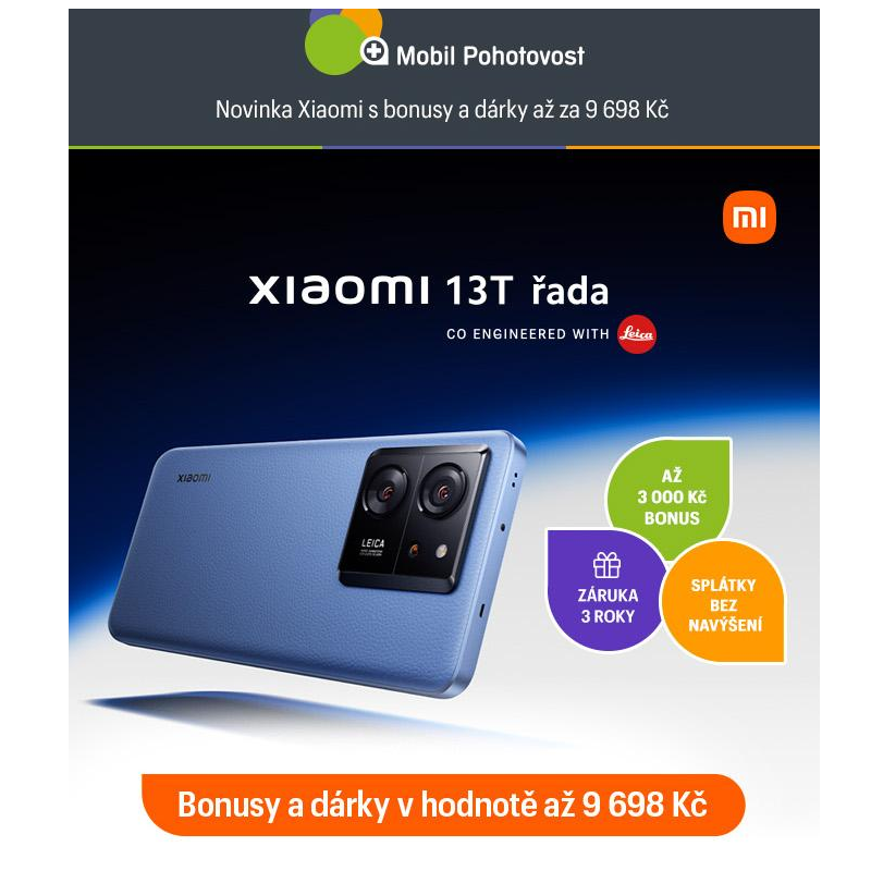 Novinka Xiaomi s bonusy a dárky až za 9 698 Kč