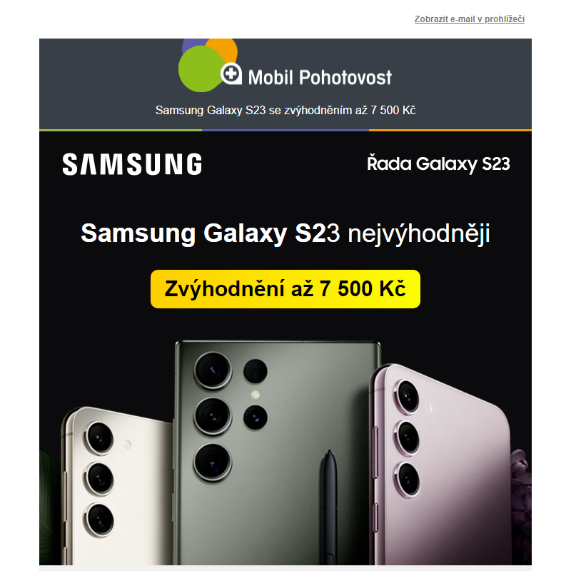 Nový Samsung Galaxy S23 skladem! Vyšší paměť za cenu nižší jen do 23. 4. a 3 000 Kč bonus k výkupní ceně!